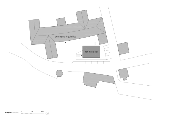 Musikverein Zwettl, Franz Architekten, Neubau, Architektur aus sterreich, Goldstck, Fassade, Facade, Franz, piece of gold, golden music hall, Austria, Architecture, Musik, music, accoustic, Akustik, Raumakustik, Konzerthalle, Rume fr Musik, Stadtgemeinde Zwettl, Musikverein, Gold, Golden