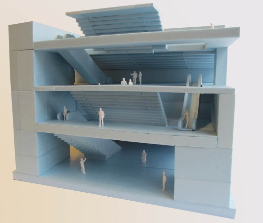 The Alsia Cinemas, Alsia, Paris, Frankreich, Manuelle Gautrand Architecture, Fassade, Kino, LSD, avenue du Gnral Leclerc, Umbau, Umnutzung, Lichtkonzept, Beleuchtung, Kinosaal, Stahlbetontrger