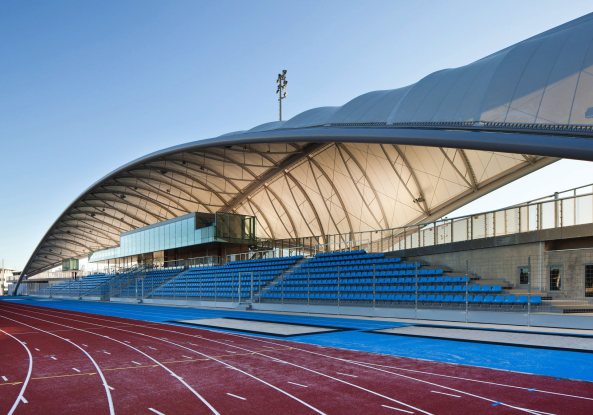 Lo-Lagrange-Stadion, Toulon, archi5, Michel Desvigne, Segel, Textildach, Flchentragwerk