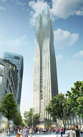 SOM, Serneke, Hochhaus, Gteborg, Entasis Arkitekter, Schweden, Sweden, Gothenburg, Lindholmen, Brogebude, office building, high rise, skyscraper, Glasfassade, Developer, Zaha Hadid Architects, SOM, Ian Simpson Architects, Manuelle Gautrand Architects, and Wingardhs Arkitektkontor