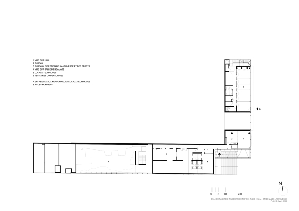 Sportzentrum JULES LADOUMEGU, Paris, 19. Arrondissement, Dietmar Feichtinger, Boulevard Peripherique