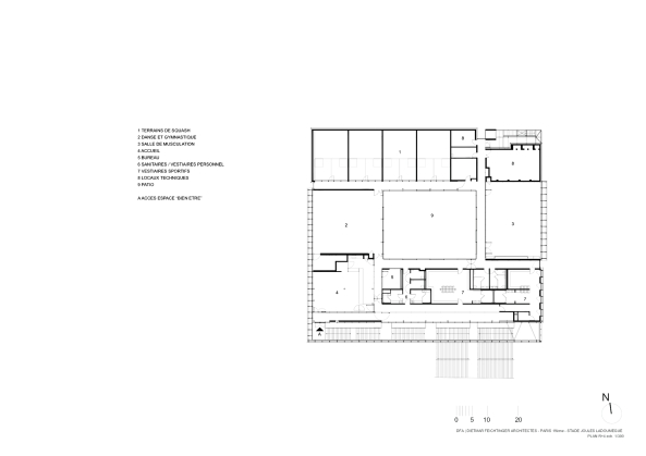 Sportzentrum JULES LADOUMEGU, Paris, 19. Arrondissement, Dietmar Feichtinger, Boulevard Peripherique