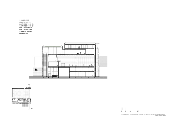 Sportzentrum JULES LADOUMEGU, Paris, 19. Arrondissement, Dietmar Feichtinger, Boulevard Peripherique