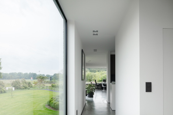 architectenbureau Wil-Ma, Westelo, Belgien, B�rogeb�ude, B�ro, office building, Belgium, Stahl, steel, Fassade, Holz, Beton, Natur, Landschaft, Wastiau & Co Architectenbureau