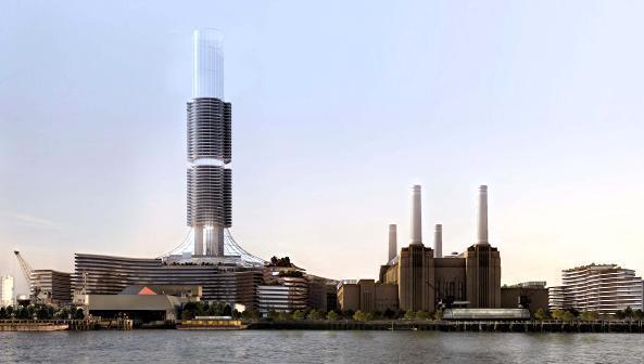 Masterplan fr Battersea-Kraftwerk in London