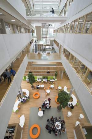 LIAG architects, Nijmegen, HAN University of Applied Sciences, Faculty of Education, Energieeffizienz, Naturmaterialien, Tageslicht, Licht, Glasdach, Dach, Biodiversitt