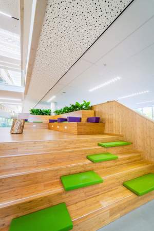 LIAG architects, Nijmegen, HAN University of Applied Sciences, Faculty of Education, Energieeffizienz, Naturmaterialien, Tageslicht, Licht, Glasdach, Dach, Biodiversit�t