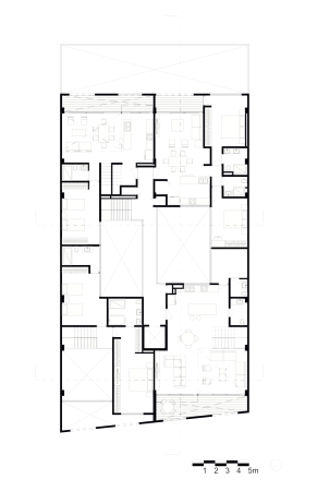 Wohnungsbau, 169 Amsterdam, JSa, Mexiko, Mexiko-Stadt, doppelte Fassade, Beton, Glas, Holz, Pinienholz