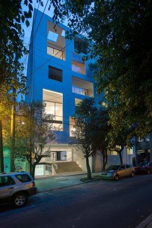 Wohnungsbau, 169 Amsterdam, JSa, Mexiko, Mexiko-Stadt, doppelte Fassade, Beton, Glas, Holz, Pinienholz