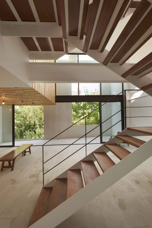 Wohnungsbau, 169 Amsterdam, JSa, Mexiko, Mexiko-Stadt, doppelte Fassade, Beton, Glas, Holz, Pinienholz