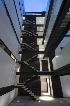 Wohnungsbau, 169 Amsterdam, JSa, Mexiko, Mexiko-Stadt, doppelte Fassade, Beton, Glas, Holz, Pinienholz