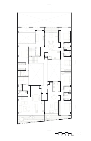 Wohnungsbau, 169 Amsterdam, JSa, Mexiko, Mexiko-Stadt, doppelte Fassade, Beton, Glas, Holz, Pinienholz