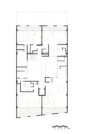 Wohnungsbau, 169 Amsterdam, JSa, Mexiko, Mexiko-Stadt, doppelte Fassade, Beton, Glas, Holz, Pinienholz