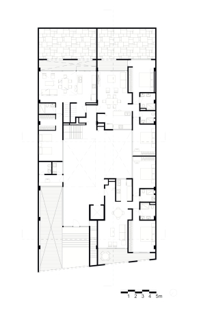 Wohnungsbau, 169 Amsterdam, JSa, Mexiko, Mexiko-Stadt, doppelte Fassade, Beton, Glas, Holz, Pinienholz