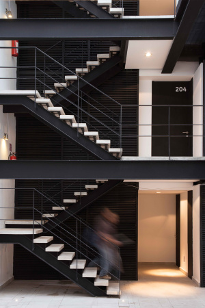 Wohnungsbau, 169 Amsterdam, JSa, Mexiko, Mexiko-Stadt, doppelte Fassade, Beton, Glas, Holz, Pinienholz