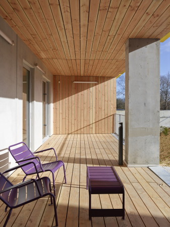 TETRARC, Kreativzentrum, Nantes, Hub Creative, La Chantrerie, Stphane Chalmeau, Startups, Wissenschaftszentrum, gelbe Fassade, Foyer, Atrium, Ecole Nationale Suprieure, Ecole de Design Nantes Atlantique et Polytech, Brogebude, Office building, yellow facade, Alain Boffard, Patrick Moreuil, Nantes Mtropole Amnagement, v2com