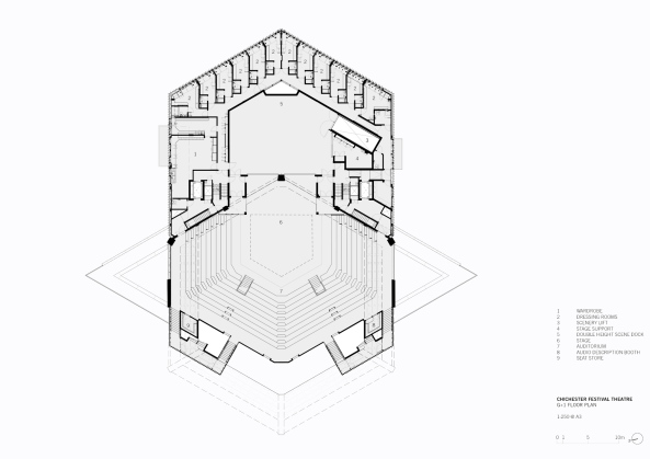 Chichester Festival Theatre, Haworth Tompkins, Powell and Moya, Theaterbau, Sichtbeton, Moderne, Umbau, concrete, renewal, modernism