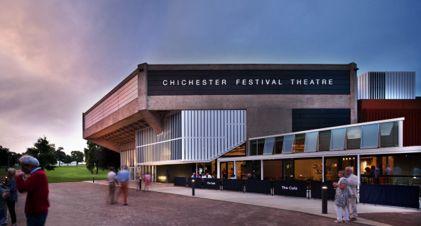 Chichester Festival Theatre, Haworth Tompkins, Powell and Moya, Theaterbau, Sichtbeton, Moderne, Umbau, concrete, renewal, modernism