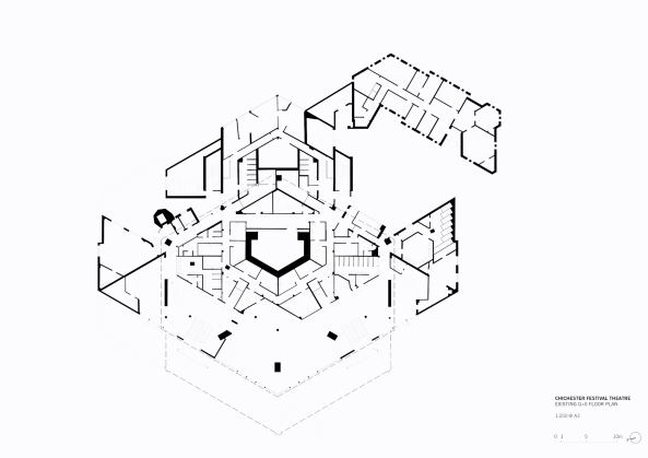 Chichester Festival Theatre, Haworth Tompkins, Powell and Moya, Theaterbau, Sichtbeton, Moderne, Umbau, concrete, renewal, modernism