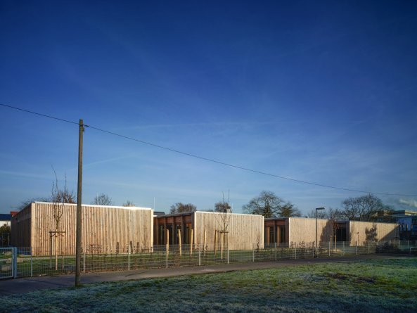 MGF Architekten, Baukastensystem Kindertageseinrichtung, Kita, Frankfurt, Holzbau