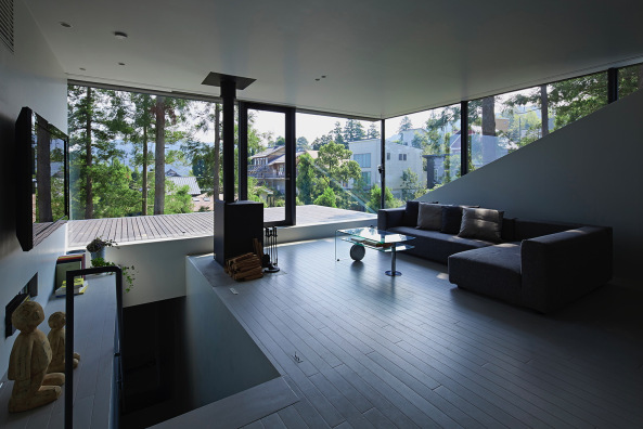 Raizan-forest, Rhythmdesign, Itoshima, Fukuoka, Japan, Haus am Hang, hill