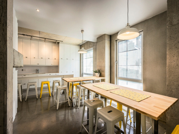 Edison Residence, KANVA, Montreal, Kanada, Studentenwohnheim, Canada, McGill University, Denkmalpflege, Beton, Fotogravur, Geschichtsbezug, Glas, Fassade