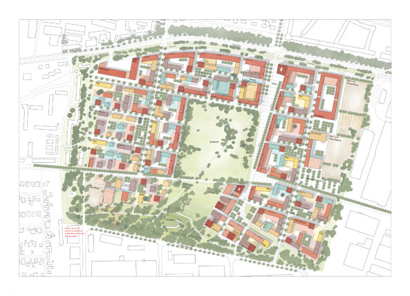 Wettbewerb Bayernkaserne, M�nchen, Freimann, Dudler, Hilmer Sattler Albrecht, Konversion