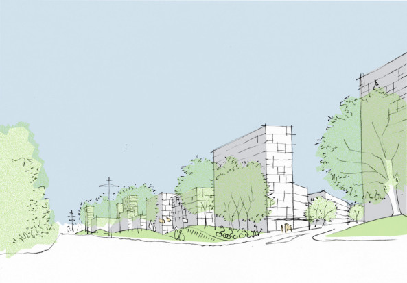 Wettbewerb Bayernkaserne, M�nchen, Freimann, Dudler, Hilmer Sattler Albrecht, Konversion