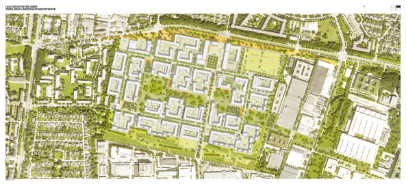 Wettbewerb Bayernkaserne, M�nchen, Freimann, Dudler, Hilmer Sattler Albrecht, Konversion
