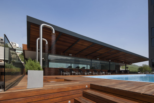 GLR arquitectos, Gilberto L. Rodrguez, Magma Towers, Monterrey, Nuevo Len, Mxico, Mexiko Stadt, Fassade, Monolith, Wohnungsbau, gemischte Nutzung, Wohnturm, Dachgarten, Fitnessstudio, Pool, Loft, penthouse, Penthaus, Balkon