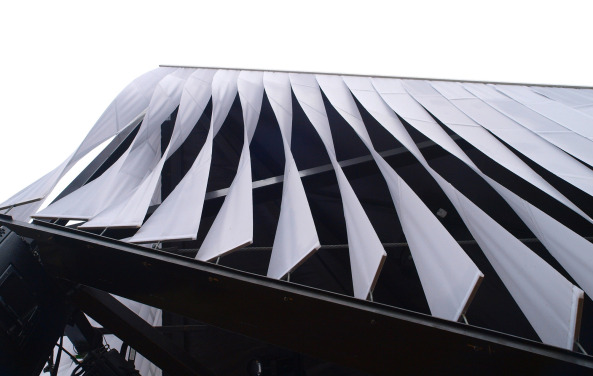 Nature Concert Hall, Ernests Sveisbergs, Veldrums and Partners, architecture office DJA, Didzis Jaunzems Architecture, Klinta Pickaine, Gauja National Park, Sigulda, Latvia, Lettland, Konzertpavillon, Konzerthalle, temporre Bhne, Konzertbhne, Musik, Music hall, concert hall, Feld, Ernte, Herbst, Sommer, Natur, Folly, Kunst, Kultur