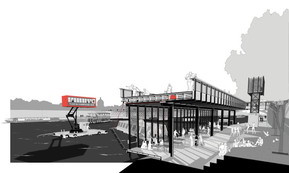 Pedro Manuel Ara�jo, Michael Oliveira,Tomas Ghisellini, Andrea Andreotti, Nicola Cataldo, joon Bom Shim, Frank Dittel, Andreas Bl�dow, Vera K�lblin, Belinda Pradella, Szymon Nowakowski, Jedrzej Pawlaczyk, Dorota Piechocinska, Alan Lau, Sand Helsel, Vivian Johnny, Kwang Min Lee, Jae Hyun Kim, Hyung Gyu Kim, Kenny Kim, Luiz Eduardo Lupatini, Hideaki Nishimura, Oliwia Stachowska, Anna Sokalska, Champagnerbar, Paris, Pont des Arts, Br�cke, Wettbewerb, Studentenwettbewerb, Pavillon, Glaskasten, Pariscope, Architectural Competition, Concours d'Architecture, Studenten, Architekturwettbewerb, Ideenwettbewerb, Alkohol, Cocktails, Dekadenz, River Champagne Bar, France, Frankreich, Seine, AC-CA