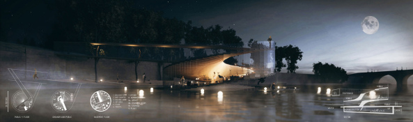 Pedro Manuel Ara�jo, Michael Oliveira,Tomas Ghisellini, Andrea Andreotti, Nicola Cataldo, joon Bom Shim, Frank Dittel, Andreas Bl�dow, Vera K�lblin, Belinda Pradella, Szymon Nowakowski, Jedrzej Pawlaczyk, Dorota Piechocinska, Alan Lau, Sand Helsel, Vivian Johnny, Kwang Min Lee, Jae Hyun Kim, Hyung Gyu Kim, Kenny Kim, Luiz Eduardo Lupatini, Hideaki Nishimura, Oliwia Stachowska, Anna Sokalska, Champagnerbar, Paris, Pont des Arts, Br�cke, Wettbewerb, Studentenwettbewerb, Pavillon, Glaskasten, Pariscope, Architectural Competition, Concours d'Architecture, Studenten, Architekturwettbewerb, Ideenwettbewerb, Alkohol, Cocktails, Dekadenz, River Champagne Bar, France, Frankreich, Seine, AC-CA