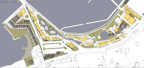 Emre Arolat Architects, T�rkei, Bodrum, Yalikavak Palmarina, Yachthafen, Insel, Wohnungsbau, Hafen, Lokalcholorit, Kalkstein, travertin, turkey, housing, marina, Einkaufszentrum, shopping center, Glas