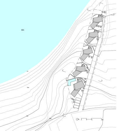 Kyungsub Shin; Atelier Chang; Knot House; Vacation homes; Residential; Resort; Architecture; Soohyun Chang; Federica Russo; Ryan Day; Hyunwoo Chung; Cliff; Sea; Ocean; Geoje Island; South Korea; Sdkorea; Goeje-Insel; Knotenhuschen; Knoten; gefaltet; Aussicht; Infinity Pool