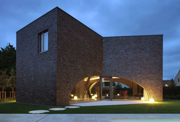 Villa Moerkensheide, De Pinte, Belgien, Dieter de Vos Architecten, Ziegel, brick facade, Belgium