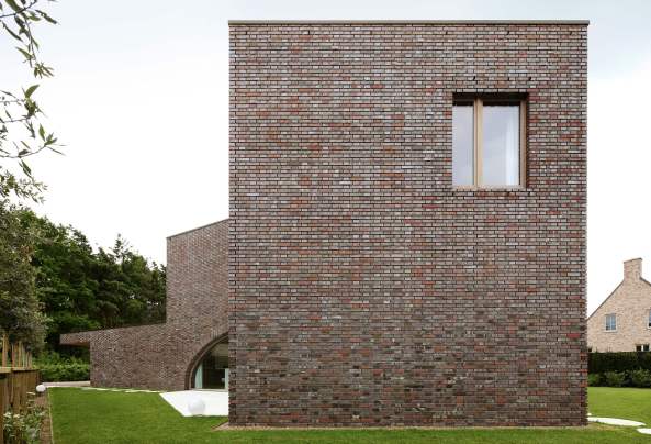 Villa Moerkensheide, De Pinte, Belgien, Dieter de Vos Architecten, Ziegel, brick facade, Belgium