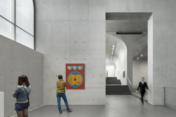 Museum, Kunstmuseum, baunetz, Atelier Deshaus, Long Museum West Bund, Liu Yichun, Chen Yifeng, Shanghai, Beton, Betonb�gen, Transformation, Industriekultur West Bund, Moderne Kunst, klassische Moderne, zeitgen�ssische Kunst, minimalistisch, concrete, modern art, industrial, modern art,