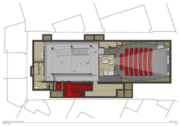 Pathe Foundation, Fondation J�r�me Seydoux Path�, Renzo Piano, Fondation Path�, headquarter, B�rositz, Fassade, Archivgeb�ude, Archiv, Ausstellung, Stiftung Pathe, Transparenz, �ffenlticher Raum, Gew�chshaus, greenhouse, Tageslicht, Garten, Glas, glass, natural light, Filmkunst, cinematographic art
