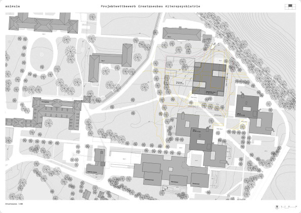 Wettbewerb, St. Urban, Alterspsychiatrie, Schweiz,  Ewa Misiewicz, Blazej Janik,  Proplaning Architekten, Aeschlimann Hasler Partner Architekten,  Oliv Brunner Volk Architekten,  Stefan Huselmann, Schmid Architekten,  Igual & Guggenheim,  Meletta Strebel Architekten,  Masswerk Architekten, Animula, Denkmalpflege, Erschlieung