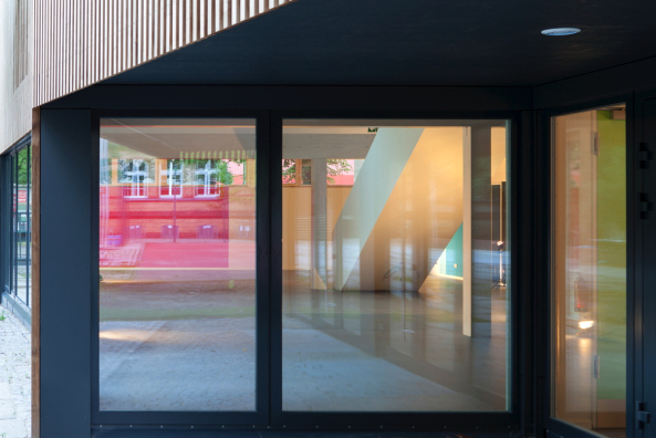 Ecole Voltaire, Berlin, Kantine, Martin Schmitt, Holz, timber, school, restaurant