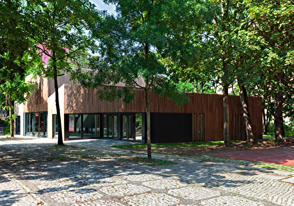Ecole Voltaire, Berlin, Kantine, Martin Schmitt, Holz, timber, school, restaurant