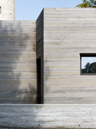 Sparrenburg, Bielefeld, Informationszentrum, Max Dudler, Stampfbeton, tamped concrete