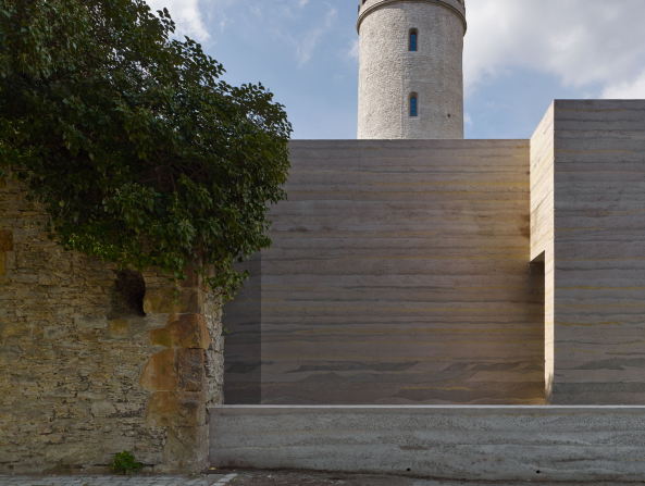 Sparrenburg, Bielefeld, Informationszentrum, Max Dudler, Stampfbeton, tamped concrete