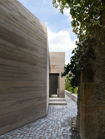 Sparrenburg, Bielefeld, Informationszentrum, Max Dudler, Stampfbeton, tamped concrete