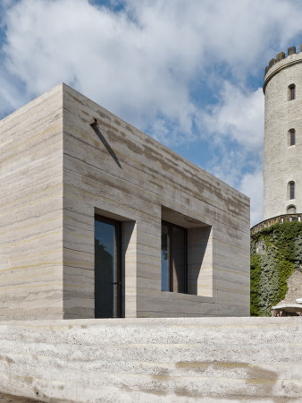 Sparrenburg, Bielefeld, Informationszentrum, Max Dudler, Stampfbeton, tamped concrete