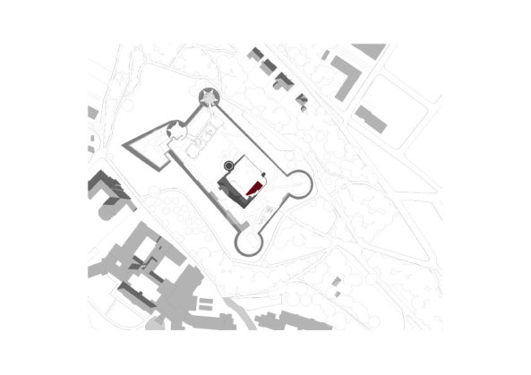 Sparrenburg, Bielefeld, Informationszentrum, Max Dudler, Stampfbeton, tamped concrete