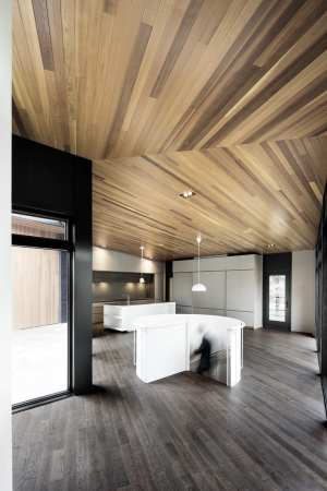 L'eran; The Screen; Alain Carle architecte; Montreal; Quebec; Saint Victor; See, Lake; Haus am See; House by the lake; brick; painted black; black brick; Rotzeder; Wentworth Nord; Einfamilienhaus; Family Home; Architektur; architecture, Adrien Williams