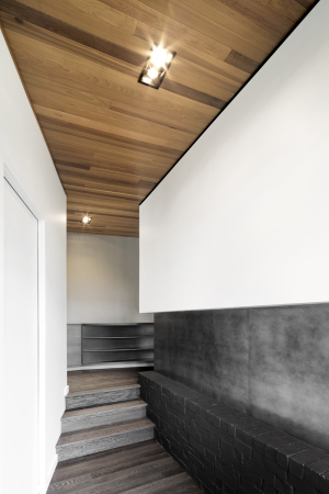 L'eran; The Screen; Alain Carle architecte; Montreal; Quebec; Saint Victor; See, Lake; Haus am See; House by the lake; brick; painted black; black brick; Rotzeder; Wentworth Nord; Einfamilienhaus; Family Home; Architektur; architecture, Adrien Williams