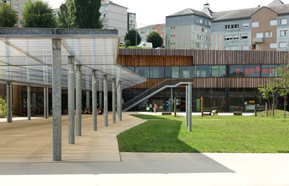 DFA Dietmar Feichtinger, Schulzentrum Albert Camus, Coulaines, Holz, school centre, wood, timber